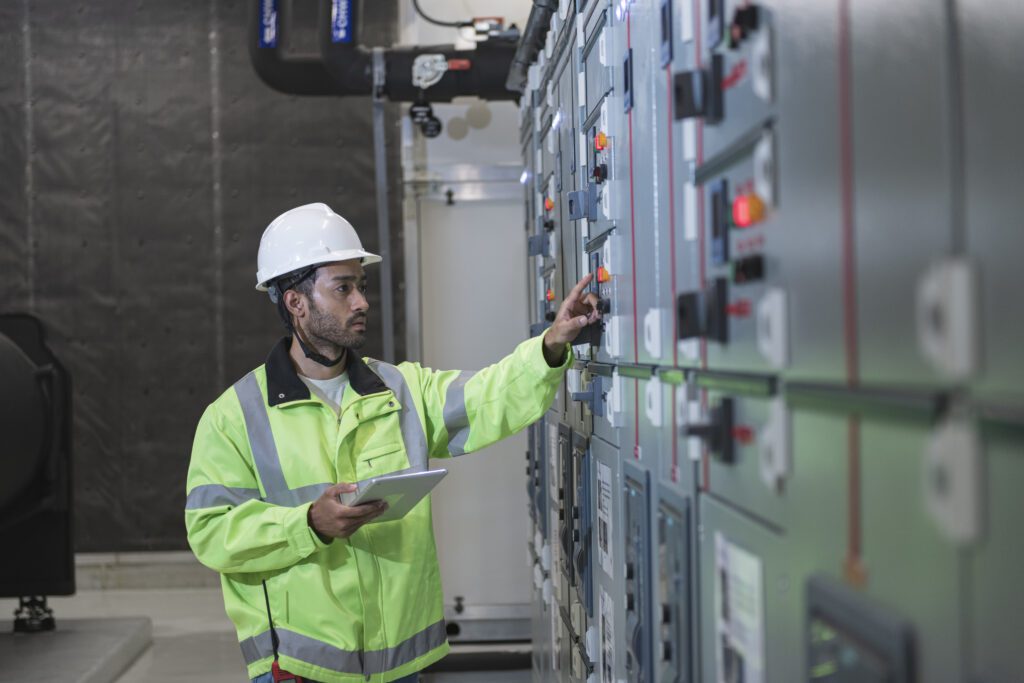 Technician operating control panels