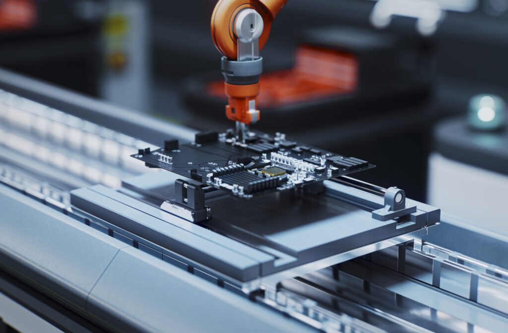 Automated electronics production line
